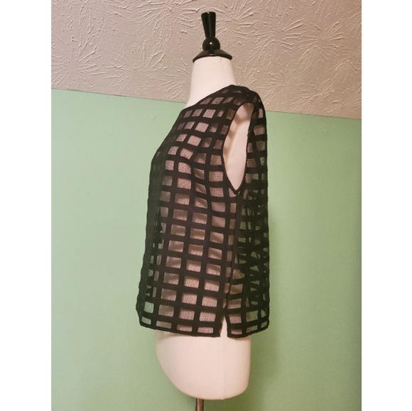 RW & CO. Black Sheer Sleeveless Blouse - Picture 2 of 5